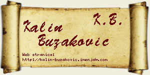 Kalin Buzaković vizit kartica